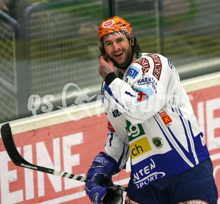 EBEL. Eishockey Bundesliga. EC Pasut VSV gegen EHC LIWEST Linz.  Jubel MCLEOD Kiel (VSV). Villach, am 15.11.2009.
Foto: Kuess 


---
pressefotos, pressefotografie, kuess, qs, qspictures, sport, bild, bilder, bilddatenbank