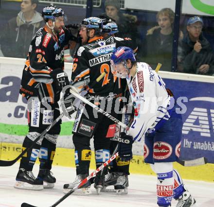 EBEL. Eishockey Bundesliga. EC Pasut VSV gegen EHC LIWEST Linz.  Jubel (Linz). Villach, am 15.11.2009.
Foto: Kuess 


---
pressefotos, pressefotografie, kuess, qs, qspictures, sport, bild, bilder, bilddatenbank