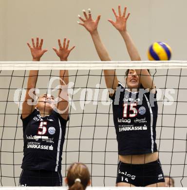 Volleyball MEVZA.  ATSC Wildcats gegen SVS Post . Maja PRAEPROST, Anna CMAYLO (Wildcats). Klagenfurt, 14.11.2009.
Foto: Kuess

---
pressefotos, pressefotografie, kuess, qs, qspictures, sport, bild, bilder, bilddatenbank