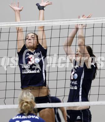 Volleyball MEVZA.  ATSC Wildcats gegen SVS Post . Lina Sabine GORBACH, Birgit WUESTENHAGEN (Wildcats). Klagenfurt, 14.11.2009.
Foto: Kuess

---
pressefotos, pressefotografie, kuess, qs, qspictures, sport, bild, bilder, bilddatenbank