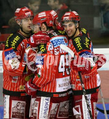 EBEL. Eishockey Bundesliga. KAC gegen EV Vienna Capitals. Torjubel KAC. Klagenfurt, am 13.11.2009.
Foto: Nadja Kuess 

---
pressefotos, pressefotografie, kuess, qs, qspictures, sport, bild, bilder, bilddatenbank