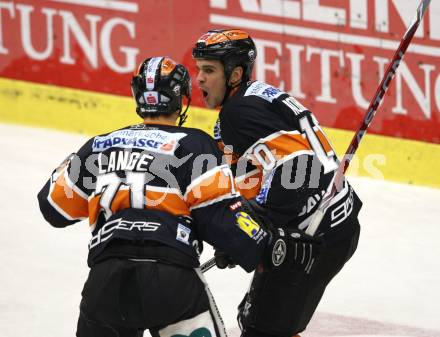 EBEL. Eishockey Bundesliga. EC Pasut VSV gegen Graz 99ers. Torjubel Warren Norris (Graz). Villach, am 17.11.2009.
Foto: Kuess 


---
pressefotos, pressefotografie, kuess, qs, qspictures, sport, bild, bilder, bilddatenbank