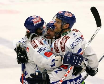 EBEL. Eishockey Bundesliga. EC Pasut VSV gegen Graz 99ers. Torjubel (VSV). Villach, am 17.11.2009.
Foto: Kuess 


---
pressefotos, pressefotografie, kuess, qs, qspictures, sport, bild, bilder, bilddatenbank