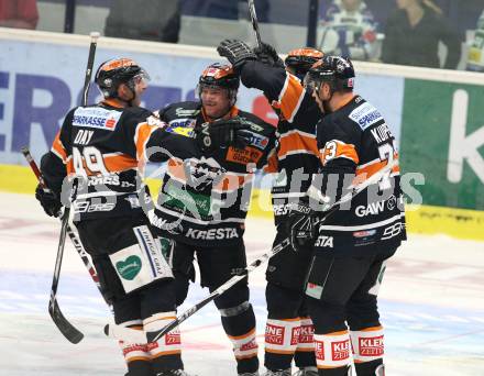 EBEL. Eishockey Bundesliga. EC Pasut VSV gegen Graz 99ers. Torjubel (Graz). Villach, am 17.11.2009.
Foto: Kuess 


---
pressefotos, pressefotografie, kuess, qs, qspictures, sport, bild, bilder, bilddatenbank