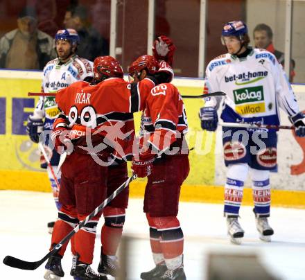 EBEL. Eishockey Bundesliga. HK Acroni Jesenice gegen EC Pasut VSV. Torjubel (Jesenice). Jesenice, am 19.11.2009.
Foto: Kuess 


---
pressefotos, pressefotografie, kuess, qs, qspictures, sport, bild, bilder, bilddatenbank