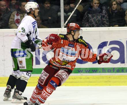 EBEL. Eishockey Bundesliga. KAC gegen HDD TILIA Olimpija Ljubljana.  PIRMANN Markus (KAC),  HENRY Burke (Ljubljana). Klagenfurt, am 20.11.2009.
Foto: Kuess 

---
pressefotos, pressefotografie, kuess, qs, qspictures, sport, bild, bilder, bilddatenbank