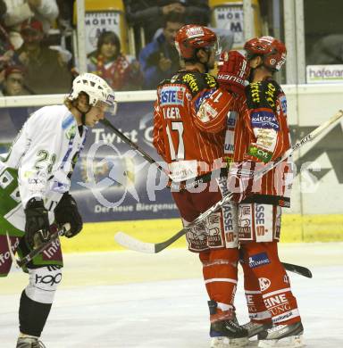 EBEL. Eishockey Bundesliga. KAC gegen HDD TILIA Olimpija Ljubljana.  Torjubel KAC. Klagenfurt, am 20.11.2009.
Foto: Kuess 

---
pressefotos, pressefotografie, kuess, qs, qspictures, sport, bild, bilder, bilddatenbank