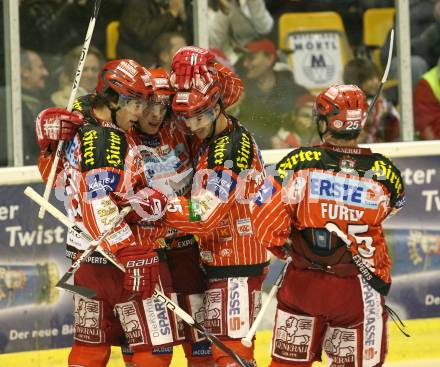 EBEL. Eishockey Bundesliga. KAC gegen HDD TILIA Olimpija Ljubljana.  Torjubel (KAC). Klagenfurt, am 20.11.2009.
Foto: Kuess 

---
pressefotos, pressefotografie, kuess, qs, qspictures, sport, bild, bilder, bilddatenbank