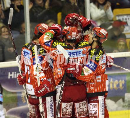 EBEL. Eishockey Bundesliga. KAC gegen HDD TILIA Olimpija Ljubljana.  Torjubel (KAC). Klagenfurt, am 20.11.2009.
Foto: Kuess 

---
pressefotos, pressefotografie, kuess, qs, qspictures, sport, bild, bilder, bilddatenbank