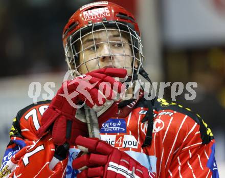 EBEL. Eishockey Bundesliga. KAC gegen EV Vienna Capitals. Markus Poeck (KAC). Klagenfurt, am 13.11.2009.
Foto: Kuess 

---
pressefotos, pressefotografie, kuess, qs, qspictures, sport, bild, bilder, bilddatenbank