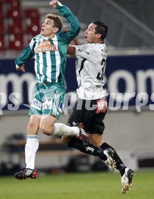 Fussball. Tipp3-Bundesliga. SK Austria Kelag Kaernten gegen Rapid Wien.  Martin Zivny (Austria Kaernten), Nikica Jelavic (Rapid). Klagenfurt, 28.10.2009.
Foto: Kuess  

---
pressefotos, pressefotografie, kuess, qs, qspictures, sport, bild, bilder, bilddatenbank