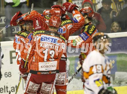 EBEL. Eishockey Bundesliga. KAC Graz 99ers.  Torjubel KAC. Klagenfurt, am 26.11.2009.
Foto: Kuess 

---
pressefotos, pressefotografie, kuess, qs, qspictures, sport, bild, bilder, bilddatenbank