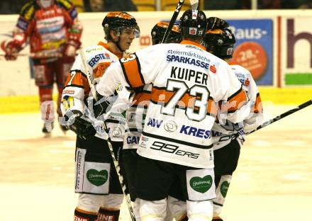 EBEL. Eishockey Bundesliga. KAC Graz 99ers.  Torjubel Graz. Klagenfurt, am 26.11.2009.
Foto: Kuess 

---
pressefotos, pressefotografie, kuess, qs, qspictures, sport, bild, bilder, bilddatenbank