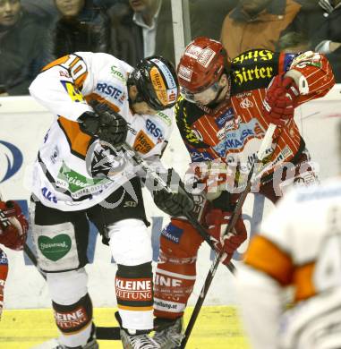 EBEL. Eishockey Bundesliga. KAC Graz 99ers. Kirk Furey,  (KAC), Warren Norris (Graz). Klagenfurt, am 26.11.2009.
Foto: Kuess 

---
pressefotos, pressefotografie, kuess, qs, qspictures, sport, bild, bilder, bilddatenbank