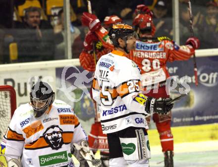 EBEL. Eishockey Bundesliga. KAC Graz 99ers.  Torjubel KAC, Fabian Weinhandl, David Cullen  (Graz). Klagenfurt, am 26.11.2009.
Foto: Kuess 

---
pressefotos, pressefotografie, kuess, qs, qspictures, sport, bild, bilder, bilddatenbank