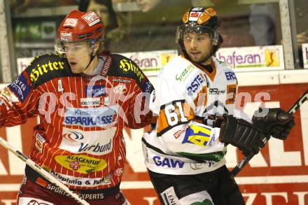 EBEL. Eishockey Bundesliga. KAC Graz 99ers.  Markus Pirmann, (KAC),  Christoph Harand (Graz). Klagenfurt, am 26.11.2009.
Foto: Kuess 

---
pressefotos, pressefotografie, kuess, qs, qspictures, sport, bild, bilder, bilddatenbank