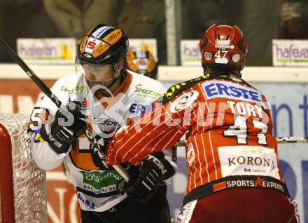 EBEL. Eishockey Bundesliga. KAC Graz 99ers.  Jeffrey Tory, (KAC),  David Cullen (Graz). Klagenfurt, am 26.11.2009.
Foto: Kuess 

---
pressefotos, pressefotografie, kuess, qs, qspictures, sport, bild, bilder, bilddatenbank