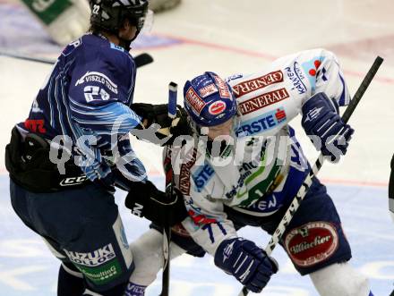 EBEL. Eishockey Bundesliga. EC Pasut VSV gegen Alba Volan SAPA Fehervar AV19. MCLEOD Kiel (VSV), MARTZ Nathan (Alba Volan). Villach, am 27.11.2009.
Foto: Kuess 


---
pressefotos, pressefotografie, kuess, qs, qspictures, sport, bild, bilder, bilddatenbank