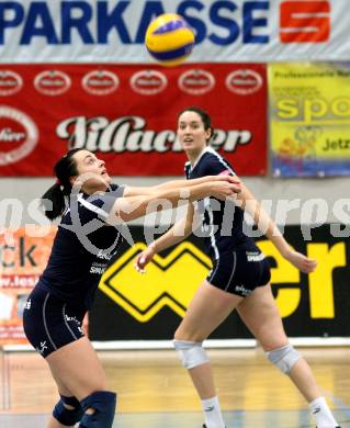 Volleyball MEVZA. ATSC Wildcats gegen ZU Zilina. Maja Praeprost, Anna Cmaylo (Wildcats). Klagenfurt, am 28.11.2009.
Foto: Kuess
---
pressefotos, pressefotografie, kuess, qs, qspictures, sport, bild, bilder, bilddatenbank