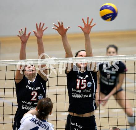 Volleyball MEVZA. ATSC Wildcats gegen ZU Zilina. Elisabeth Schilcher, Anna Cmaylo (Wildcats). Klagenfurt, am 28.11.2009.
Foto: Kuess
---
pressefotos, pressefotografie, kuess, qs, qspictures, sport, bild, bilder, bilddatenbank