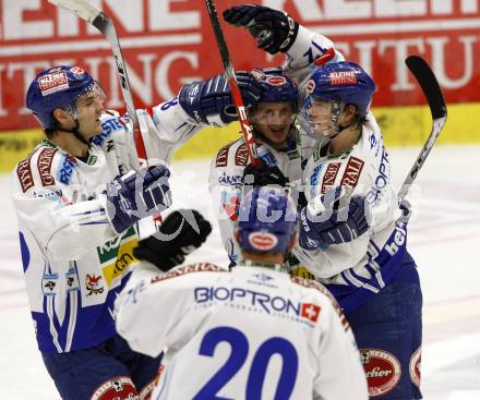 EBEL. Eishockey Bundesliga. EC Pasut VSV gegen HK Acroni Jesenice. Torjubel VSV. Villach, am 1.12.2009.
Foto: Kuess 


---
pressefotos, pressefotografie, kuess, qs, qspictures, sport, bild, bilder, bilddatenbank