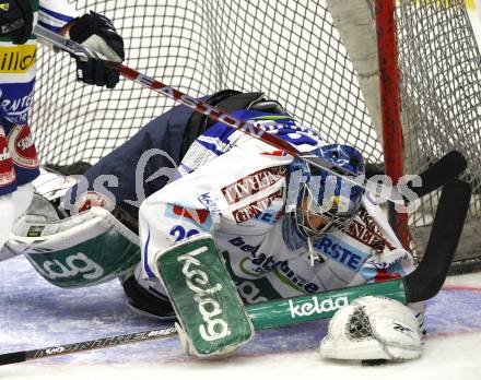 EBEL. Eishockey Bundesliga. EC Pasut VSV gegen HK Acroni Jesenice. Bernhard Starkbaum (VSV). Villach, 1.12.2009.
Foto: Kuess 


---
pressefotos, pressefotografie, kuess, qs, qspictures, sport, bild, bilder, bilddatenbank