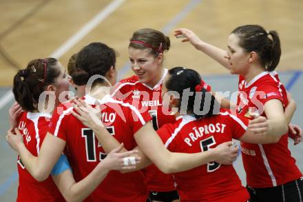 Volleyball. CEV - Cup. ATSC Wildcats gegen Clube Desportivo Ribeirense. Jubel (Wildcats). Klagenfurt, 2.12.2009.
Foto: Kuess 


---
pressefotos, pressefotografie, kuess, qs, qspictures, sport, bild, bilder, bilddatenbank
