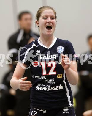 Volleyball. CEV - Cup. ATSC Wildcats gegen Clube Desportivo Ribeirense. Jubel Elena Kaaden (Wildcats). Klagenfurt, 2.12.2009.
Foto: Kuess 


---
pressefotos, pressefotografie, kuess, qs, qspictures, sport, bild, bilder, bilddatenbank