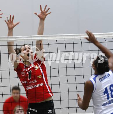 Volleyball. CEV - Cup. ATSC Wildcats gegen Clube Desportivo Ribeirense. Sophie Wallner (Wildcats). Klagenfurt, 2.12.2009.
Foto: Kuess 


---
pressefotos, pressefotografie, kuess, qs, qspictures, sport, bild, bilder, bilddatenbank