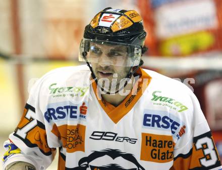 EBEL. Eishockey Bundesliga. KAC Graz 99ers.  Stefan Herzog (Graz). Klagenfurt, am 26.11.2009.
Foto: Kuess 

---
pressefotos, pressefotografie, kuess, qs, qspictures, sport, bild, bilder, bilddatenbank