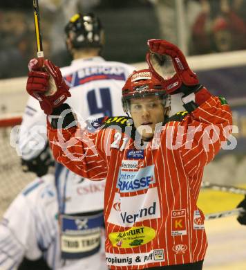 EBEL. Eishockey Bundesliga. KAC gegen Alba Volan SAPA Fehervar AV19.  Jubel GEIER Manuel (KAC). Klagenfurt, am 6.12.2009.
Foto: Kuess 

---
pressefotos, pressefotografie, kuess, qs, qspictures, sport, bild, bilder, bilddatenbank