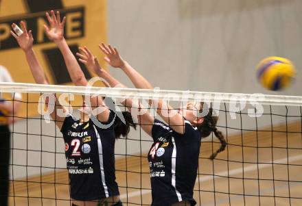 Volleyball. MEL. ATSC Wildcats gegen Calcit Kamnik. Elisabeth Schilcher, Samira Mauch (Wildcats). Klagenfurt, 5.12.2009.
Foto: Kuess
---
pressefotos, pressefotografie, kuess, qs, qspictures, sport, bild, bilder, bilddatenbank