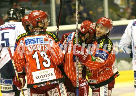 EBEL. Eishockey Bundesliga. KAC gegen Alba Volan SAPA Fehervar AV19.  Torjubel KAC. Klagenfurt, am 6.12.2009.
Foto: Kuess 

---
pressefotos, pressefotografie, kuess, qs, qspictures, sport, bild, bilder, bilddatenbank