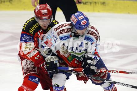 EBEL. Eishockey Bundesliga.  VSV gegen KAC. Wolfgang Kromp, (VSV), Gregor Hager (KAC). Villach, am 8.12.2009.
Foto: Kuess 


---
pressefotos, pressefotografie, kuess, qs, qspictures, sport, bild, bilder, bilddatenbank