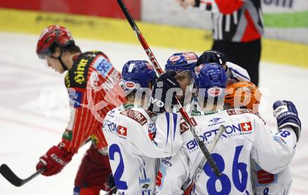 EBEL. Eishockey Bundesliga.  VSV gegen KAC. Torjubel VSV. Villach, am 8.12.2009.
Foto: Kuess 


---
pressefotos, pressefotografie, kuess, qs, qspictures, sport, bild, bilder, bilddatenbank