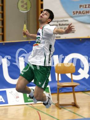 Badminton Bundesliga. ASKOE Kelag Kaernten gegen Pressbaum. Stiliyan Makarski (Kaernten). Klagenfurt, am 6.12.2009.
Foto: Kuess
---
pressefotos, pressefotografie, kuess, qs, qspictures, sport, bild, bilder, bilddatenbank