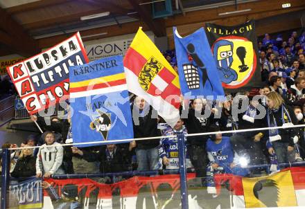 EBEL. Eishockey Bundesliga.  VSV gegen KAC. VSV Fans. Villach, am 8.12.2009.
Foto: Kuess 


---
pressefotos, pressefotografie, kuess, qs, qspictures, sport, bild, bilder, bilddatenbank