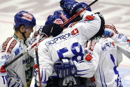 EBEL. Eishockey Bundesliga.  VSV gegen KAC. Torjubel VSV Villach, am 8.12.2009.
Foto: Kuess 


---
pressefotos, pressefotografie, kuess, qs, qspictures, sport, bild, bilder, bilddatenbank