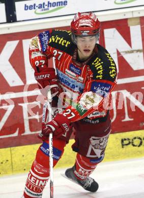 EBEL. Eishockey Bundesliga.  VSV gegen KAC. Thomas Hundertpfund (KAC). Villach, am 8.12.2009.
Foto: Kuess 


---
pressefotos, pressefotografie, kuess, qs, qspictures, sport, bild, bilder, bilddatenbank