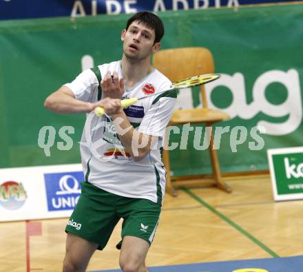 Badminton Bundesliga. ASKOE Kelag Kaernten gegen Pressbaum. Stiliyan Makarski (Kaernten). Klagenfurt, am 6.12.2009.
Foto: Kuess
---
pressefotos, pressefotografie, kuess, qs, qspictures, sport, bild, bilder, bilddatenbank