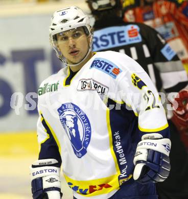 EBEL. Eishockey Bundesliga. EC KAC gegen KHLMedvescak Zagreb. Saso Rajsar (Zagreb). Klagenfurt, am 11.12.2009.
Foto: Kuess
---
pressefotos, pressefotografie, kuess, qs, qspictures, sport, bild, bilder, bilddatenbank