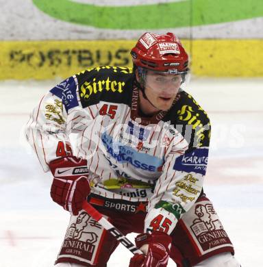 EBEL. Eishockey Bundesliga. EC Pasut VSV gegen KAC.  David Schuller (KAC). Villach, am 11.10.2009.
Foto: Kuess 


---
pressefotos, pressefotografie, kuess, qs, qspictures, sport, bild, bilder, bilddatenbank