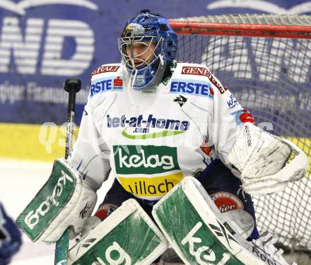 EBEL. Eishockey Bundesliga.  VSV gegen KAC. Bernhard Starkbaum (VSV). Villach, am 8.12.2009.
Foto: Kuess 


---
pressefotos, pressefotografie, kuess, qs, qspictures, sport, bild, bilder, bilddatenbank