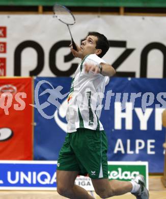 Badminton Bundesliga. ASKOE Kelag Kaernten gegen Pressbaum. Krassimir Jankov (Kaernten). Klagenfurt, am 6.12.2009.
Foto: Kuess
---
pressefotos, pressefotografie, kuess, qs, qspictures, sport, bild, bilder, bilddatenbank