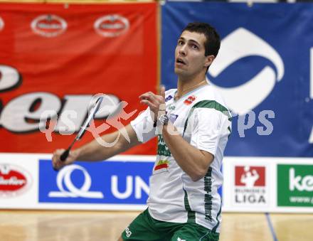 Badminton Bundesliga. ASKOE Kelag Kaernten gegen Pressbaum. Krassimir Jankov (Kaernten). Klagenfurt, am 6.12.2009.
Foto: Kuess
---
pressefotos, pressefotografie, kuess, qs, qspictures, sport, bild, bilder, bilddatenbank