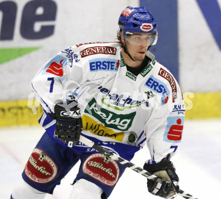 EBEL. Eishockey Bundesliga.  VSV gegen KAC. Kevin Essmann (VSV). Villach, am 8.12.2009.
Foto: Kuess 


---
pressefotos, pressefotografie, kuess, qs, qspictures, sport, bild, bilder, bilddatenbank