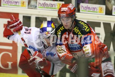 EBEL. Eishockey Bundesliga. KAC gegen Red Bull Salzburg. Markus Pirmann,  (KAC),  Matthias Trattnig (Salzburg). Klagenfurt, am 13.12.2009.
Foto: Kuess 

---
pressefotos, pressefotografie, kuess, qs, qspictures, sport, bild, bilder, bilddatenbank