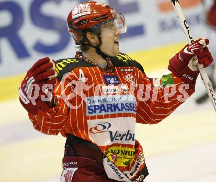 EBEL. Eishockey Bundesliga. KAC gegen Red Bull Salzburg.   Torjubel Markus Pirmann (KAC). Klagenfurt, am 13.12.2009.
Foto: Kuess 

---
pressefotos, pressefotografie, kuess, qs, qspictures, sport, bild, bilder, bilddatenbank