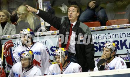 EBEL. Eishockey Bundesliga. KAC gegen Red Bull Salzburg.  Head Coach Pierre Page  (Salzburg). Klagenfurt, am 13.12.2009.
Foto: Kuess 

---
pressefotos, pressefotografie, kuess, qs, qspictures, sport, bild, bilder, bilddatenbank