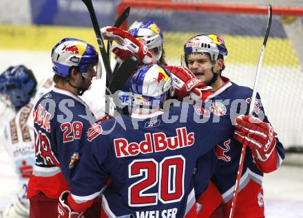 EBEL. Eishockey Bundesliga. EC Pasut VSV gegen EC Red Bull Salzburg. Torjubel (Salzburg). Villach, am 15.12.2009.
Foto: Kuess 


---
pressefotos, pressefotografie, kuess, qs, qspictures, sport, bild, bilder, bilddatenbank